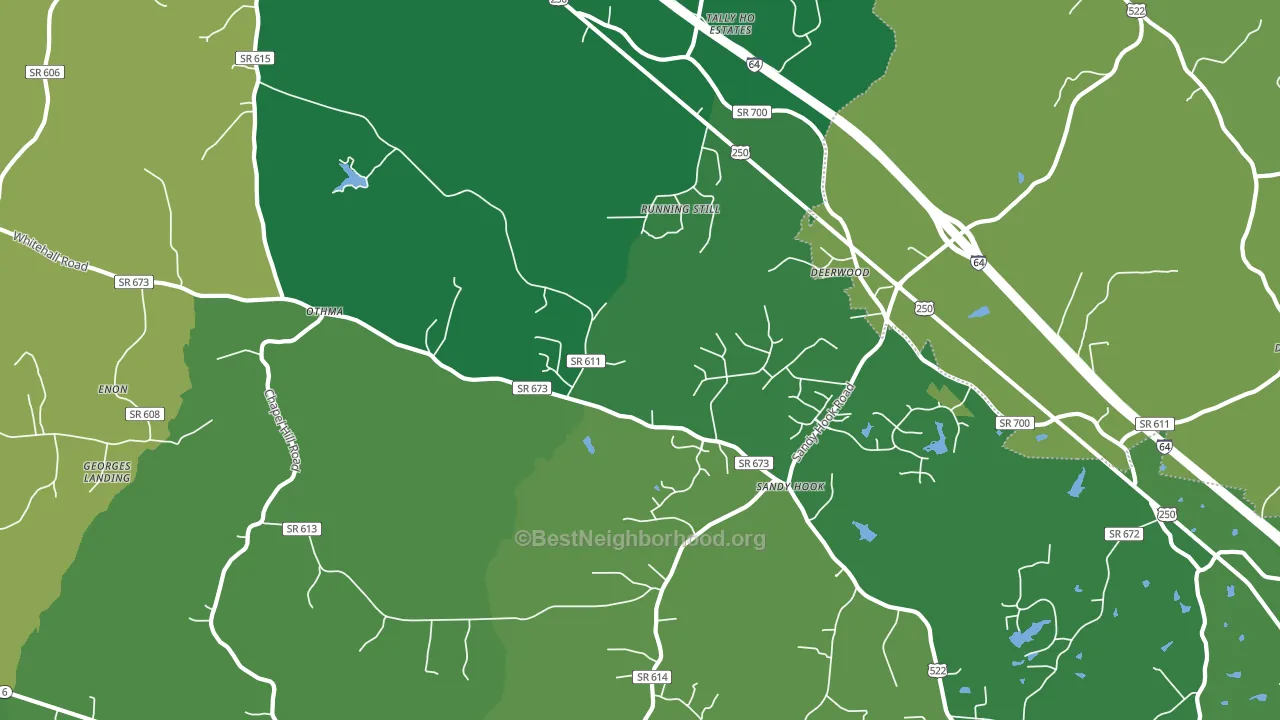 Sandy Hook, VA block-group voter-turnout map