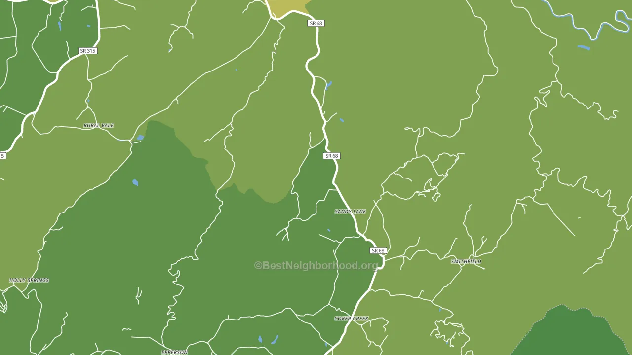 Sandy Lane, TN block-group voter-turnout map