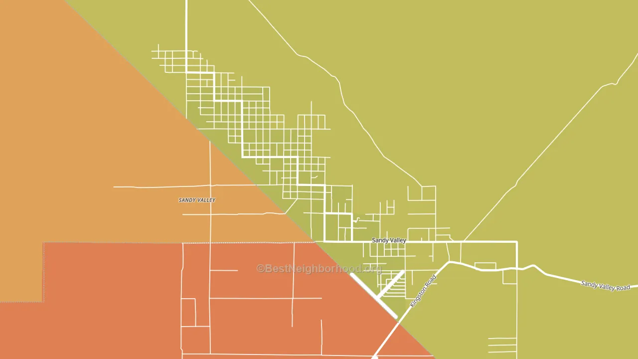 Sandy Valley, NV block-group voter-turnout map