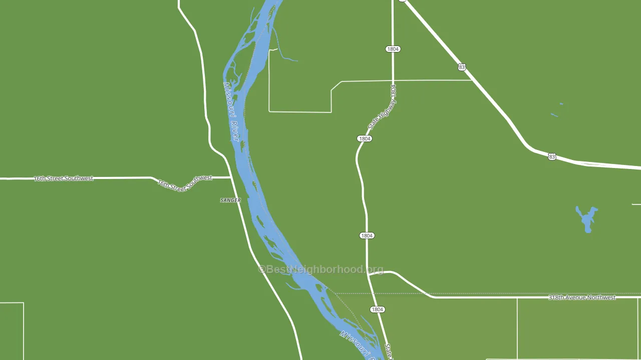 Sanger, ND block-group voter-turnout map