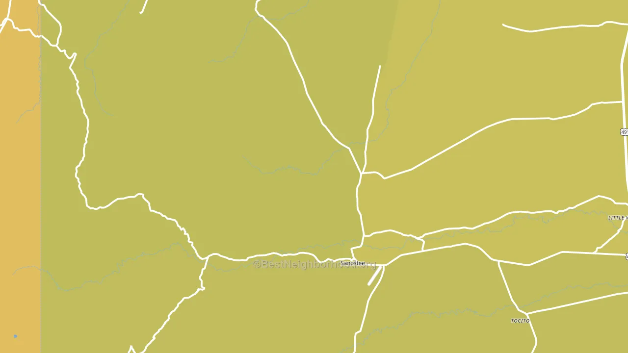 Sanostee, NM block-group voter-turnout map