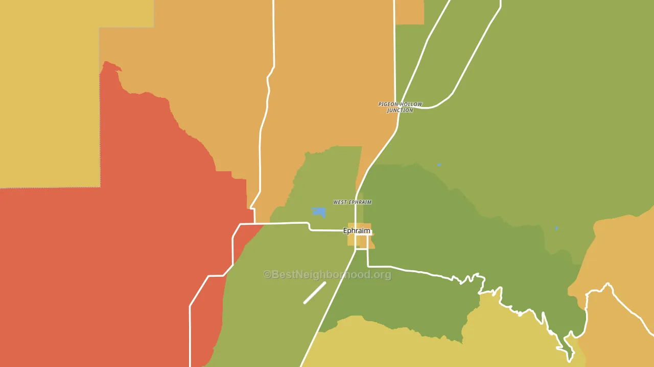 Sanpete County, UT block-group voter-turnout map