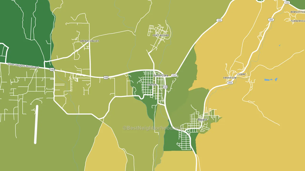 Santa Clara, NM block-group voter-turnout map