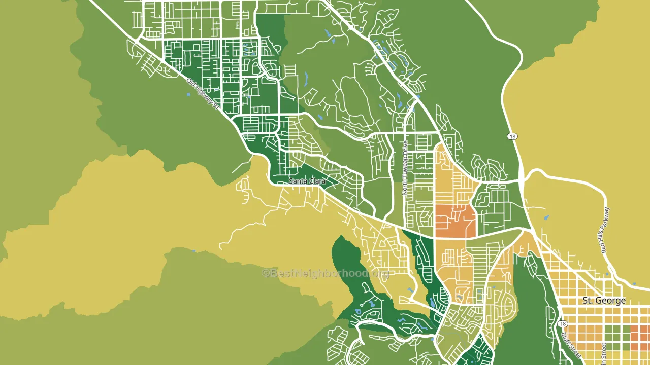Santa Clara, UT block-group voter-turnout map