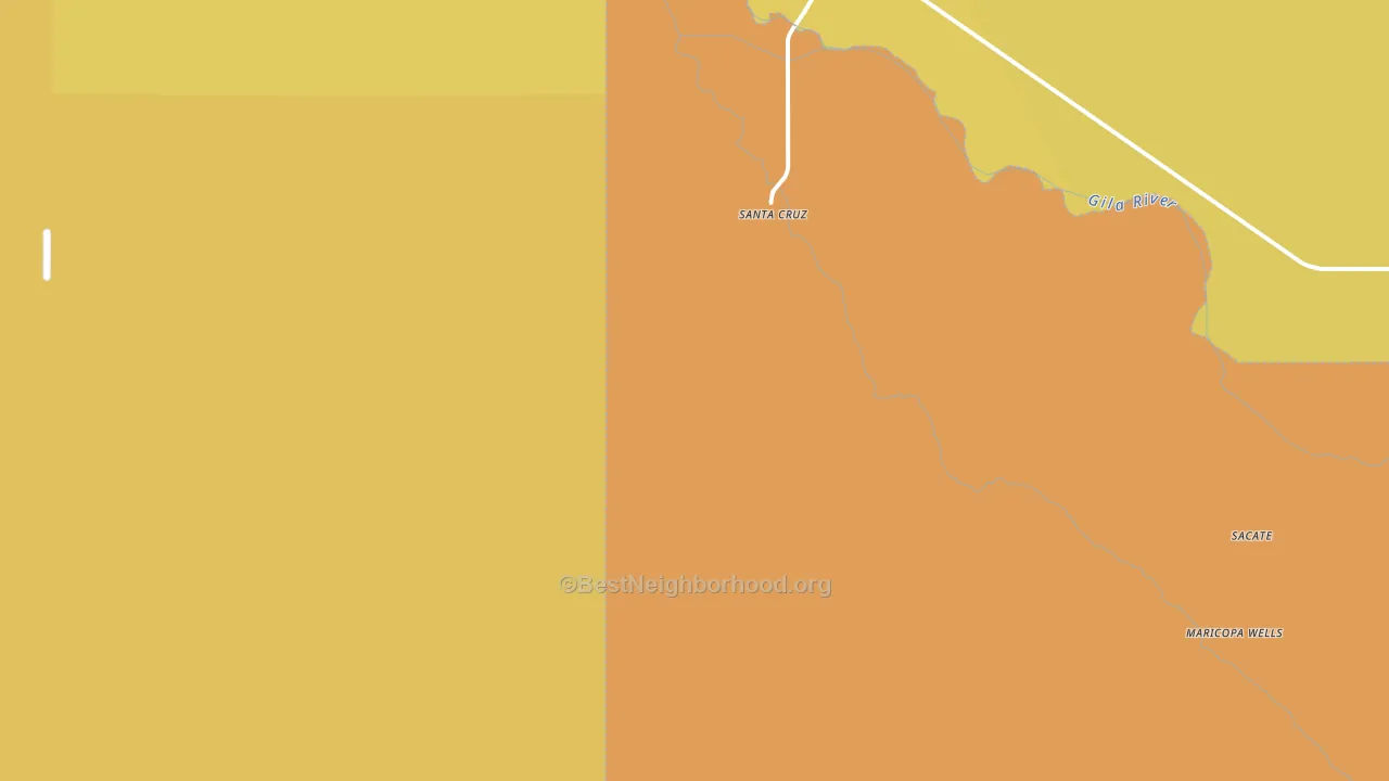 Santa Cruz, AZ block-group voter-turnout map