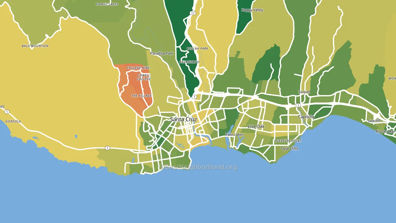 Santa Cruz, CA block-group voter-turnout map