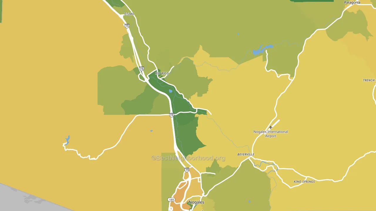 Santa Cruz County, AZ block-group voter-turnout map