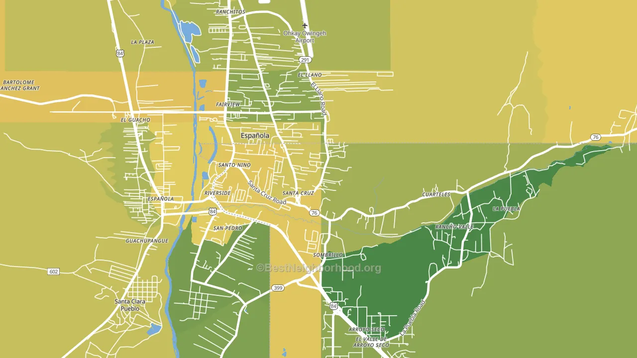 Santa Cruz, NM block-group voter-turnout map
