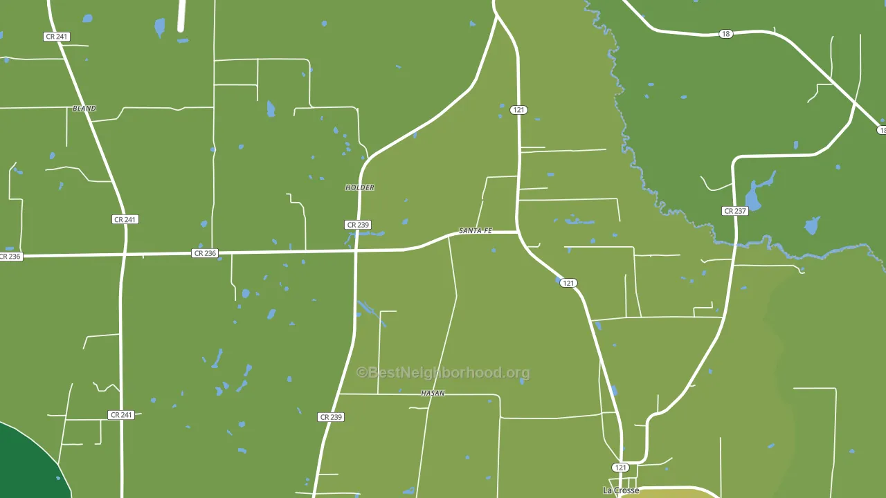 Santa Fe, FL block-group voter-turnout map