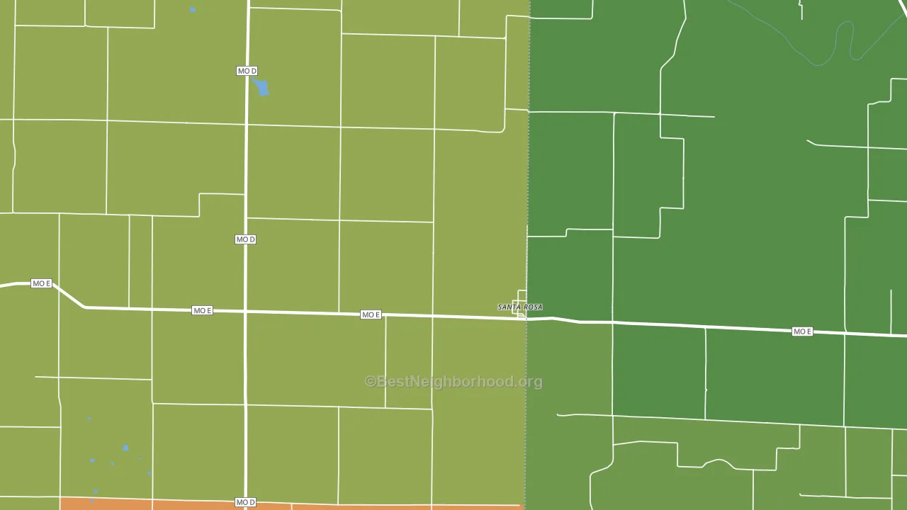 Santa Rosa, MO block-group voter-turnout map