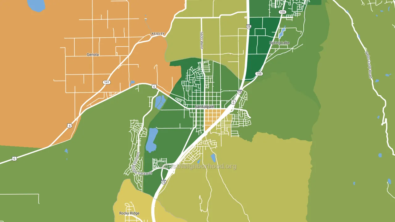 Santaquin, UT block-group voter-turnout map