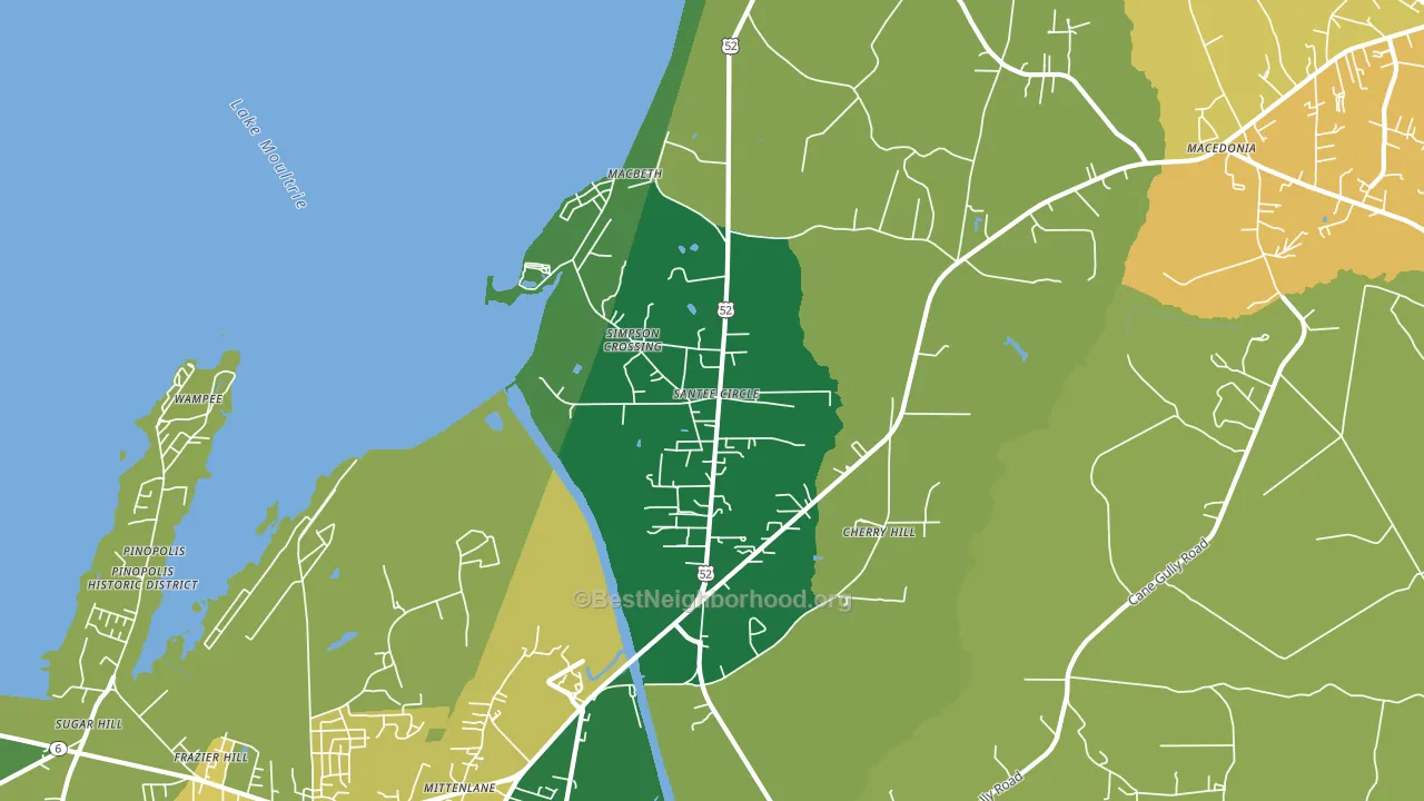 Santee Circle, SC block-group voter-turnout map