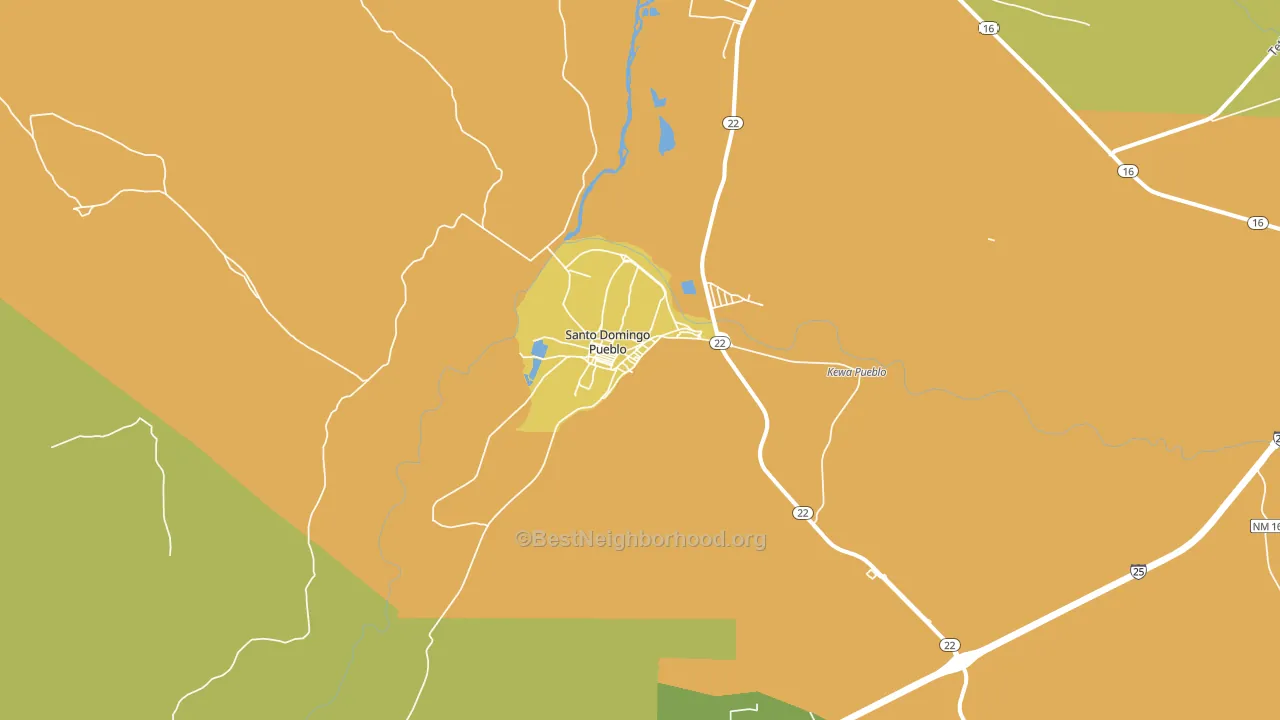 Santo Domingo Pueblo, NM block-group voter-turnout map