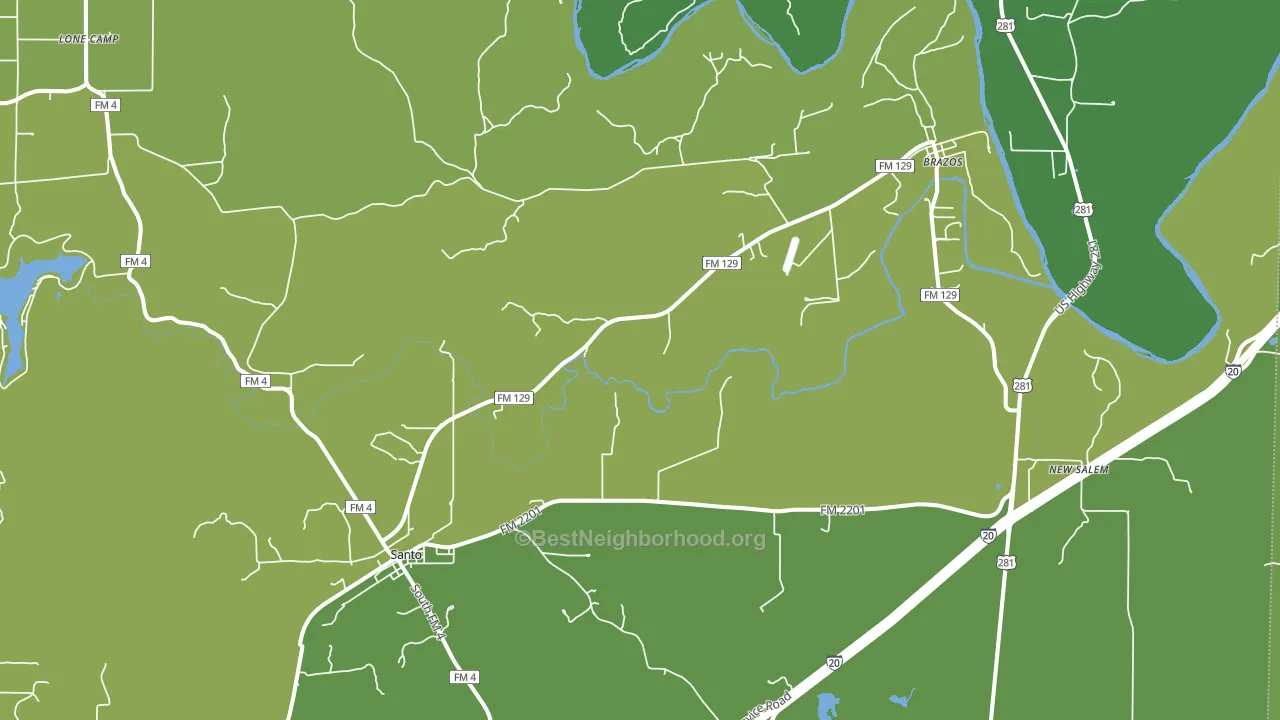 Santo, TX block-group voter-turnout map