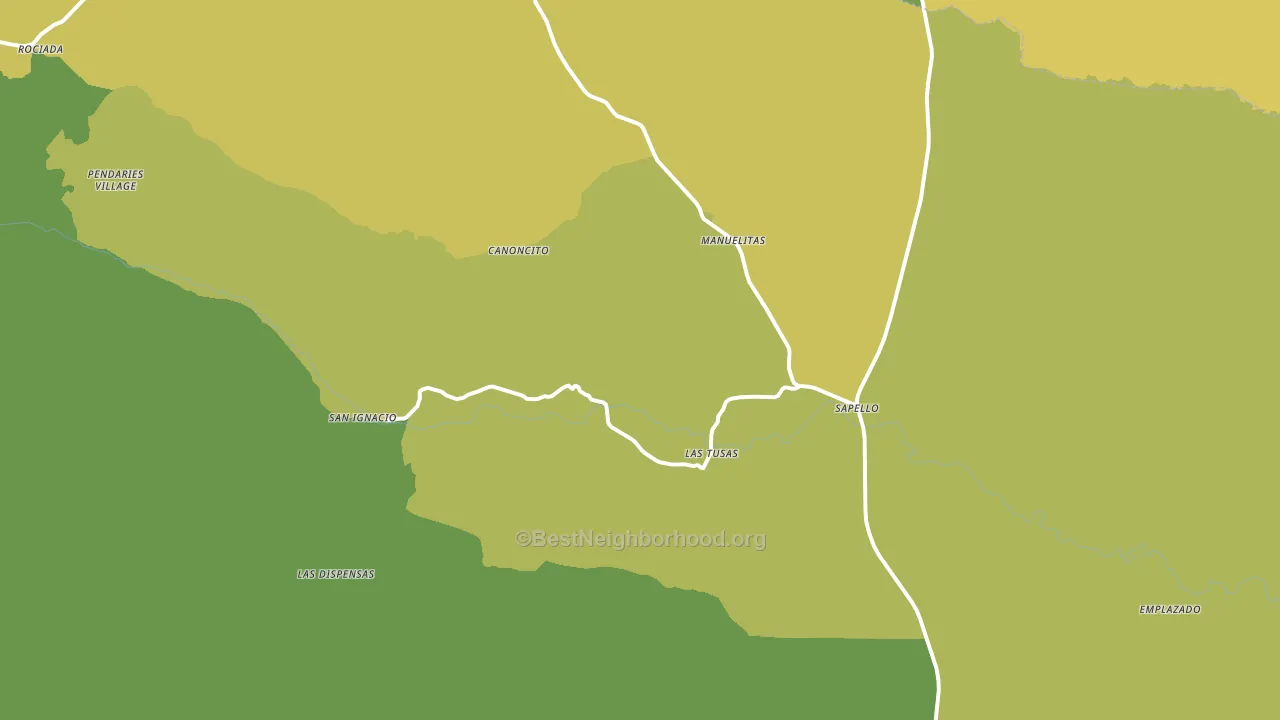 Sapello, NM block-group voter-turnout map