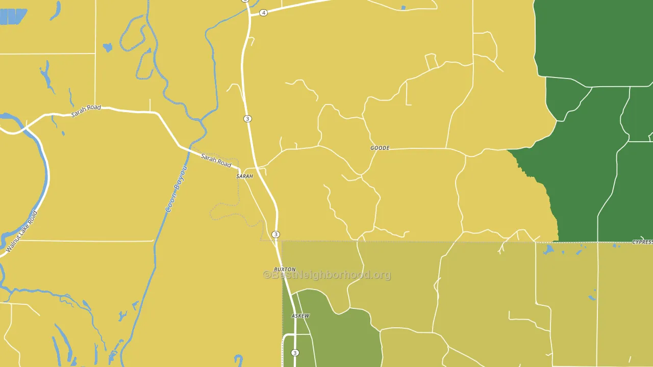 Sarah, MS block-group voter-turnout map