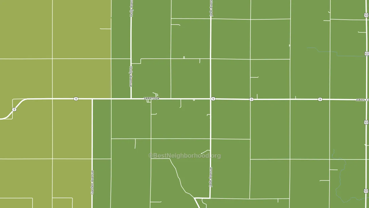 Saratoga, IA block-group voter-turnout map