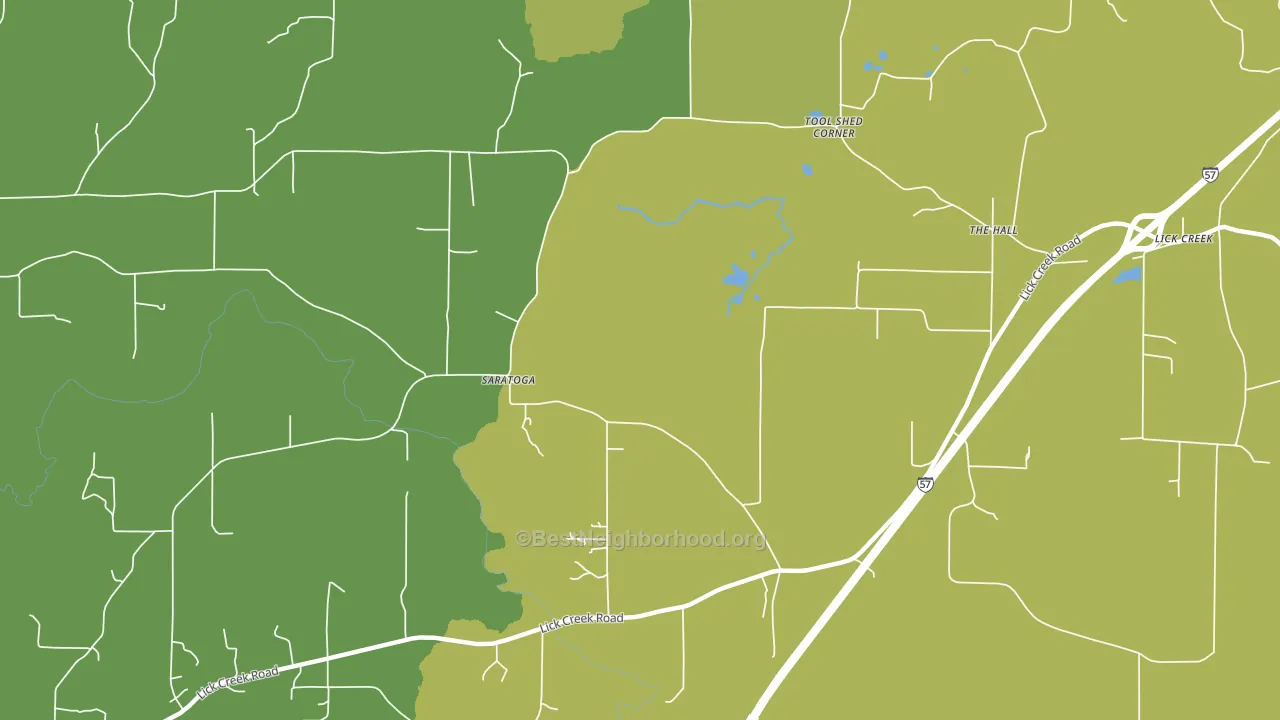 Saratoga, IL block-group voter-turnout map