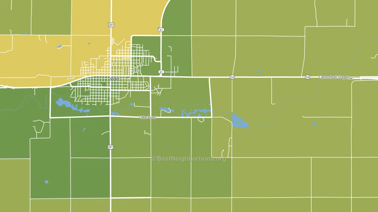 Saratoga, KS block-group voter-turnout map