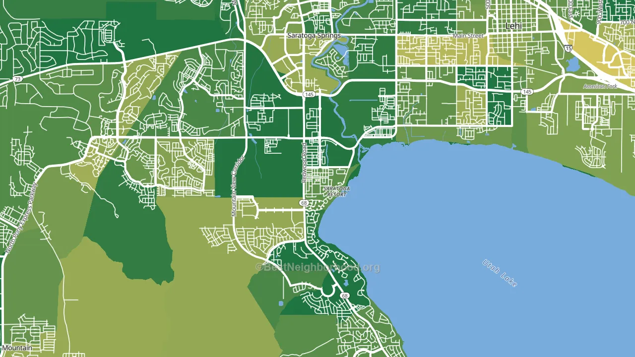 Saratoga Springs, UT block-group voter-turnout map