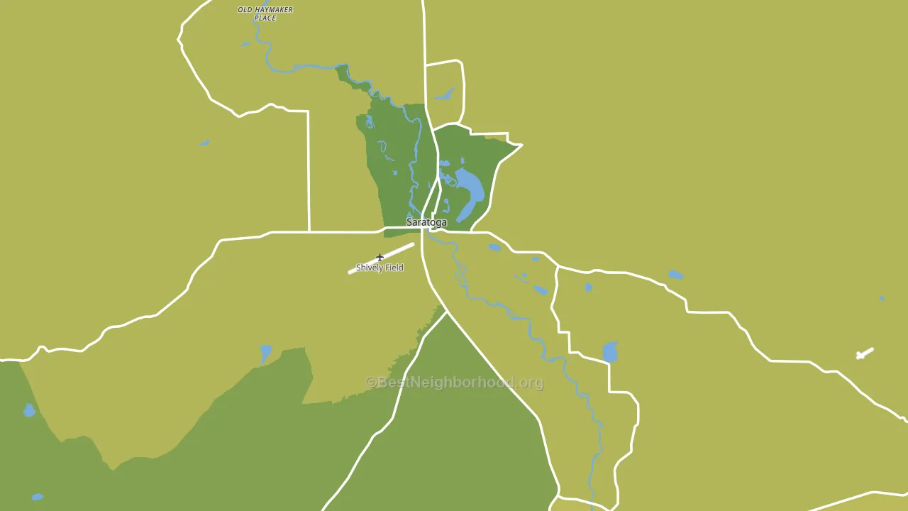 Saratoga, WY block-group voter-turnout map