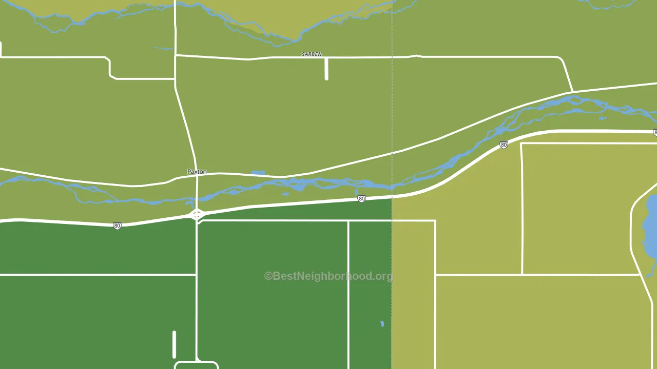Sarben, NE block-group voter-turnout map