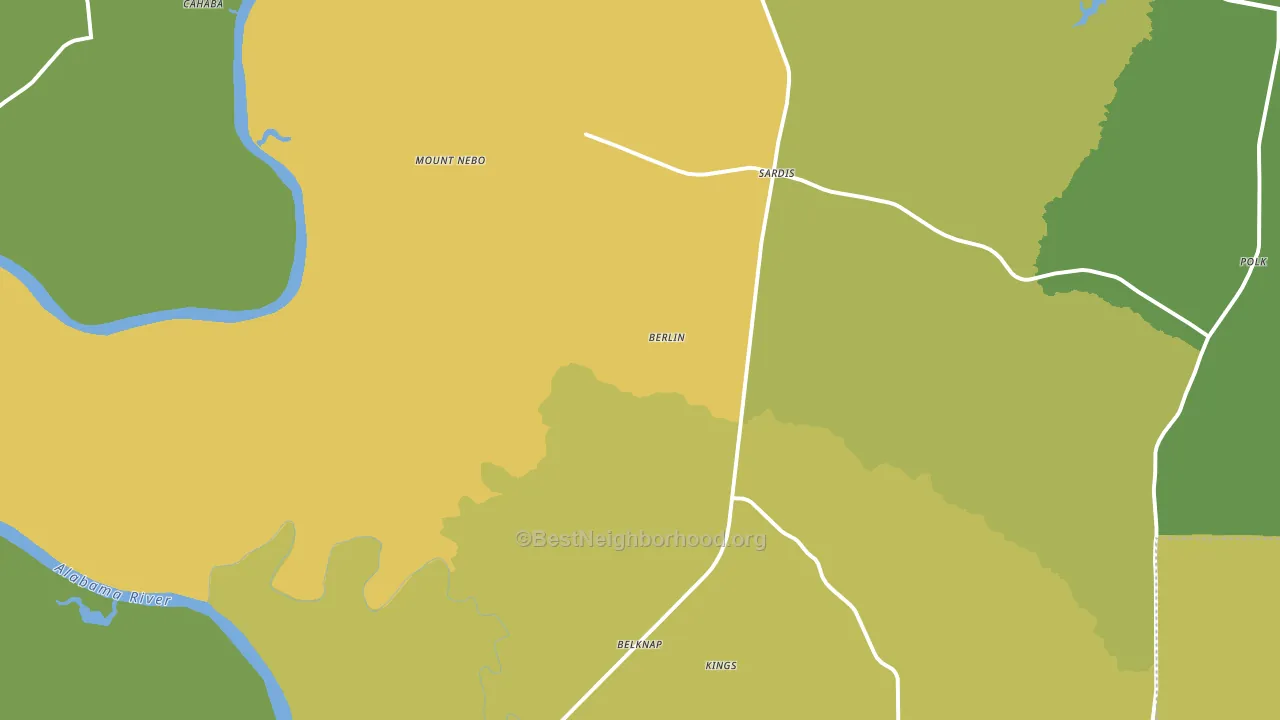 Sardis, AL block-group voter-turnout map