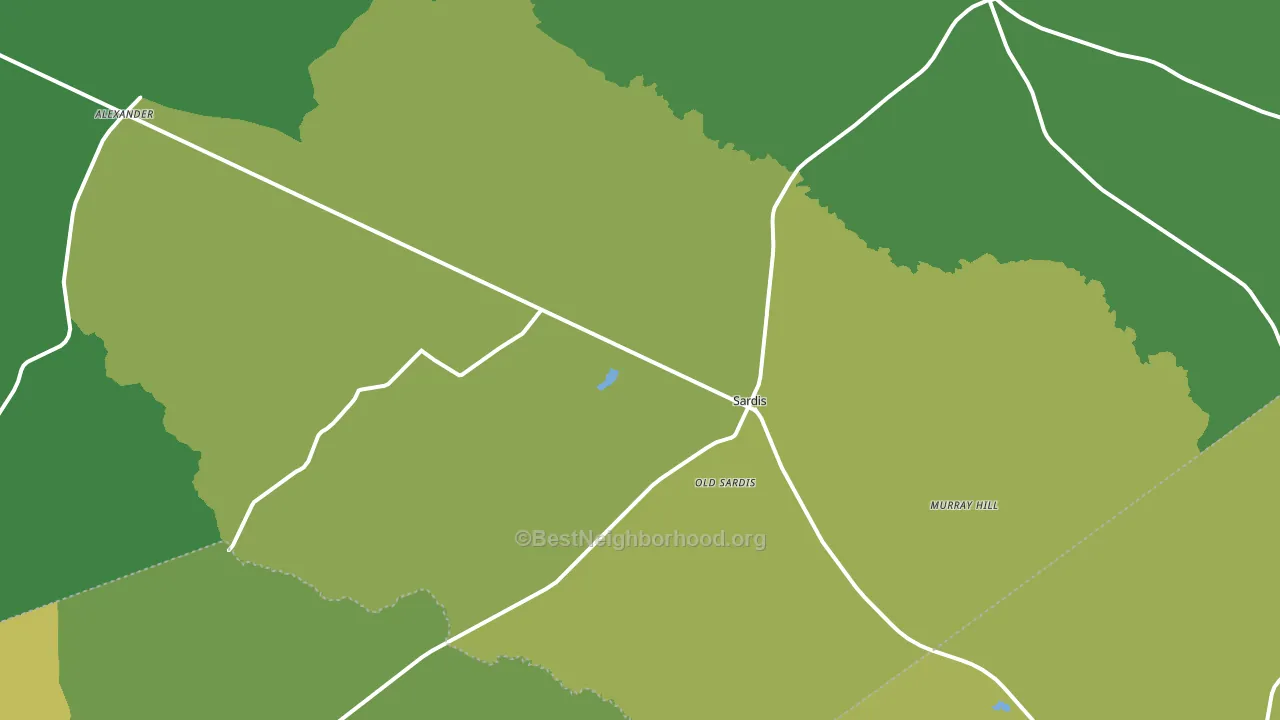 Sardis, GA block-group voter-turnout map