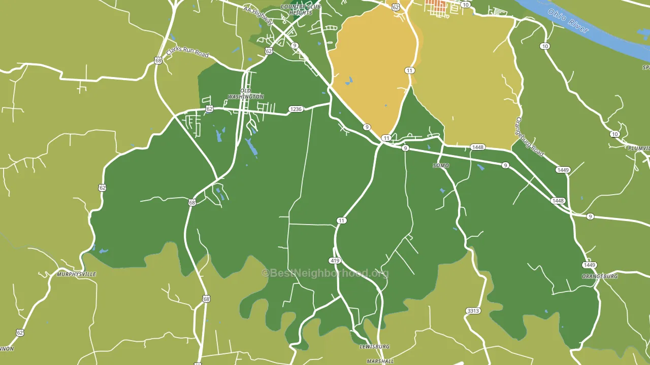 Sardis, KY block-group voter-turnout map