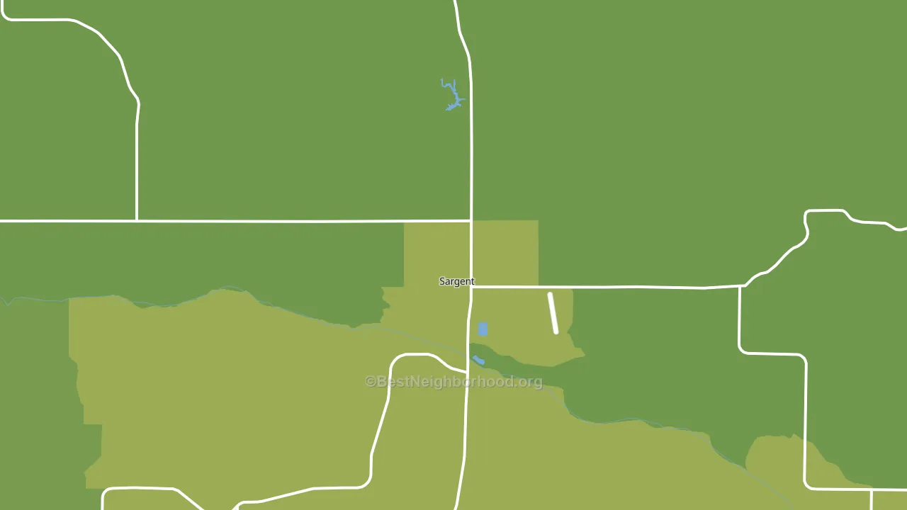 Sargent, NE block-group voter-turnout map