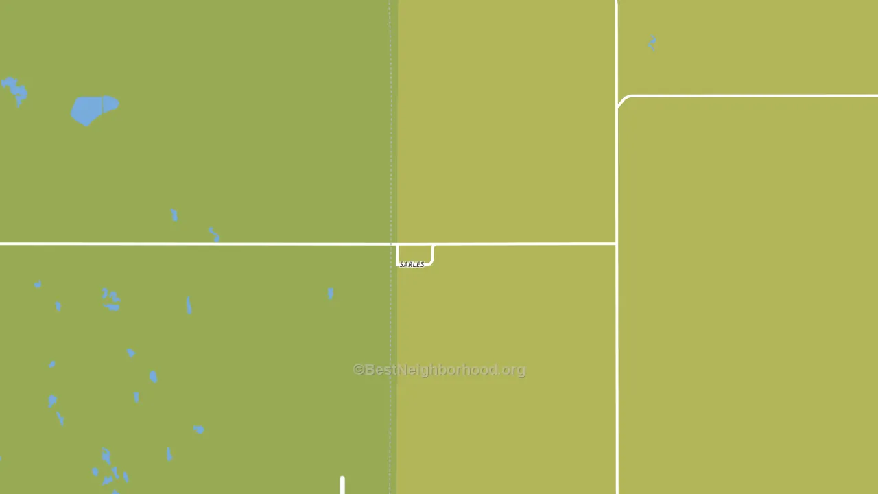 Sarles, ND block-group voter-turnout map