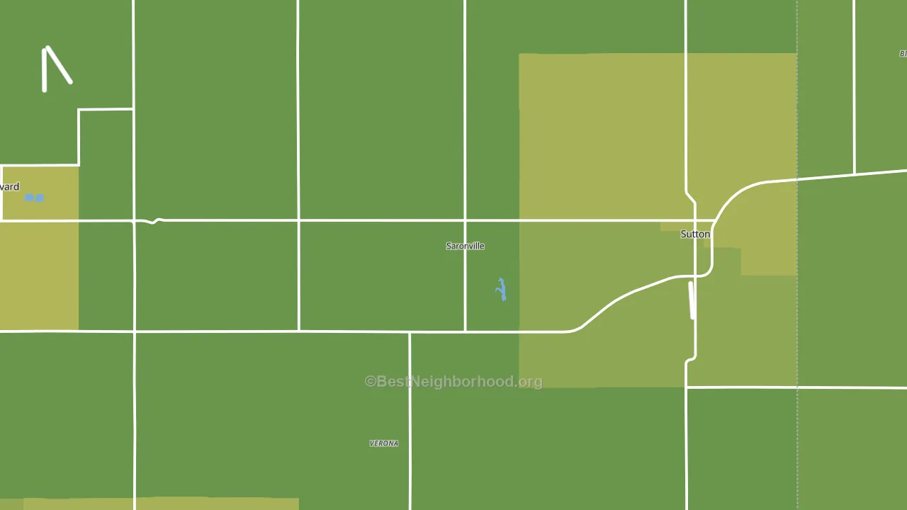 Saronville, NE block-group voter-turnout map