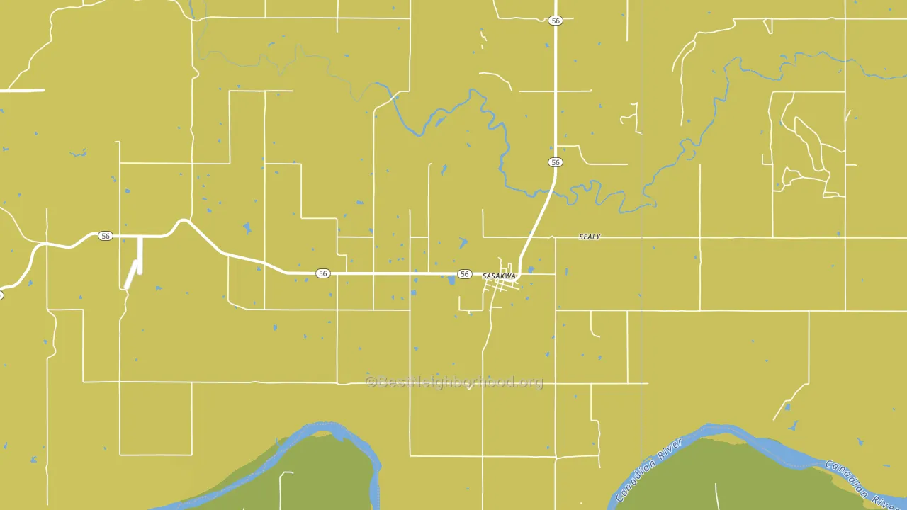Sasakwa, OK block-group voter-turnout map