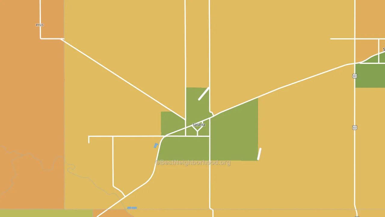 Satanta, KS block-group voter-turnout map