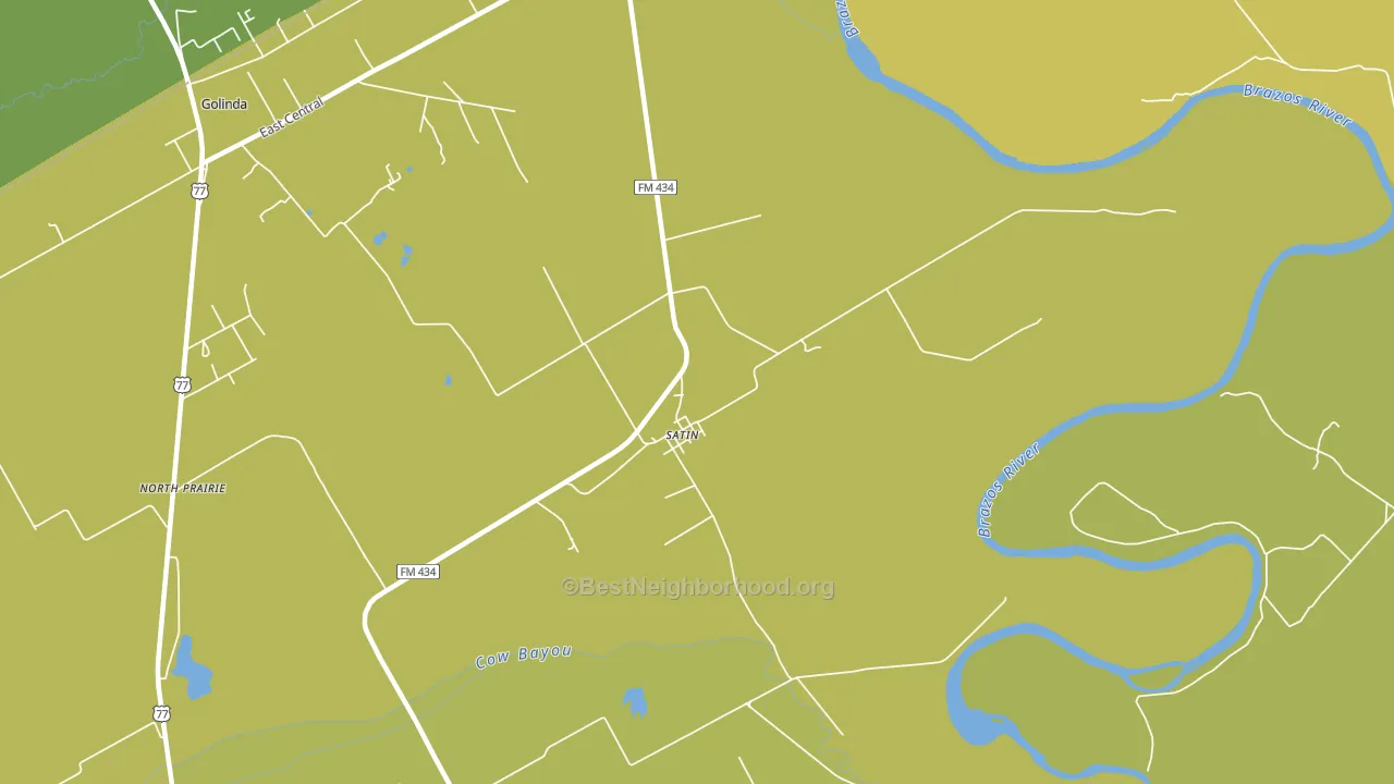 Satin, TX block-group voter-turnout map