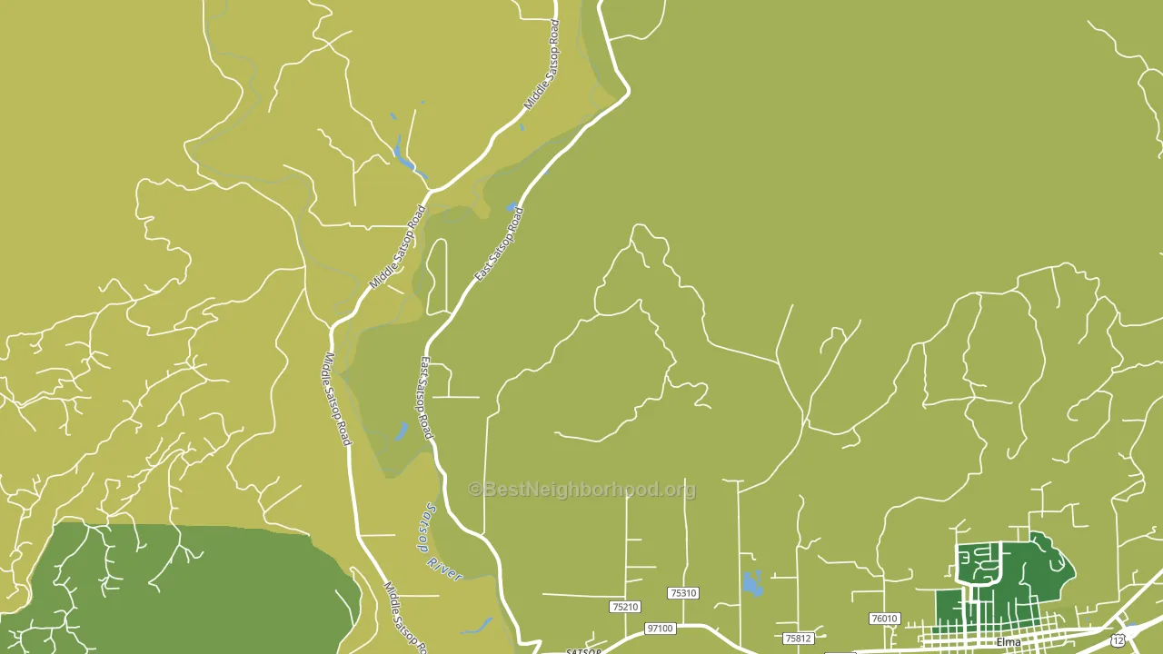 Satsop, WA block-group voter-turnout map