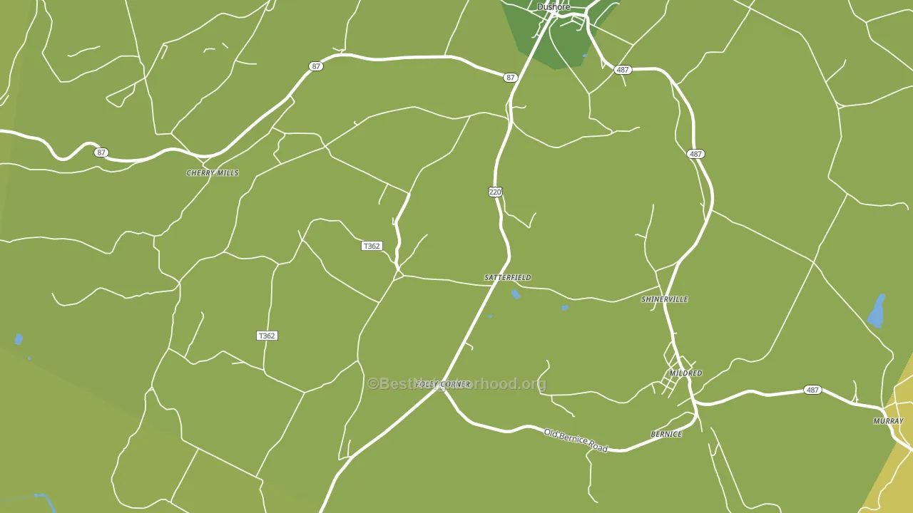 Satterfield, PA block-group voter-turnout map