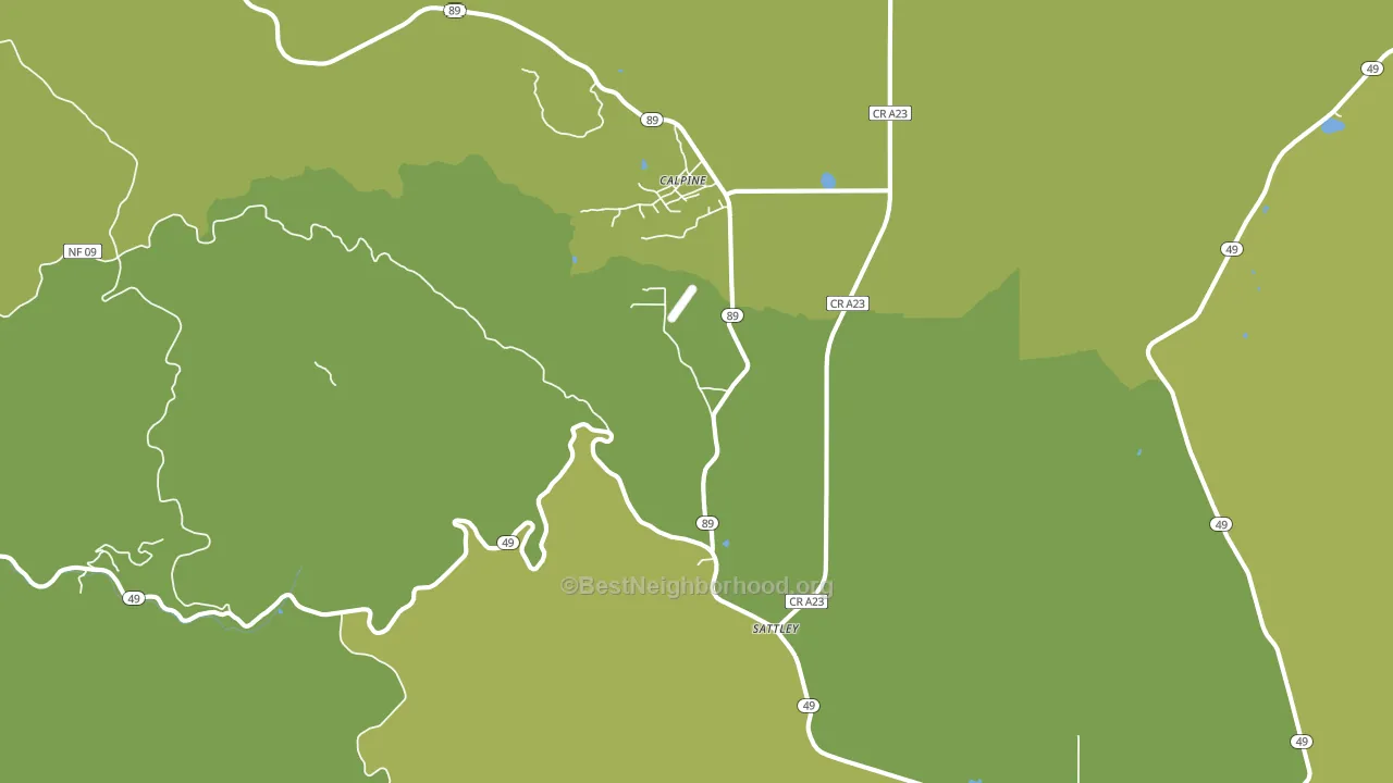 Sattley, CA block-group voter-turnout map