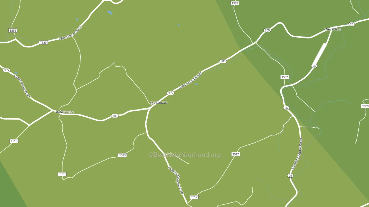 Saulsburg, PA block-group voter-turnout map
