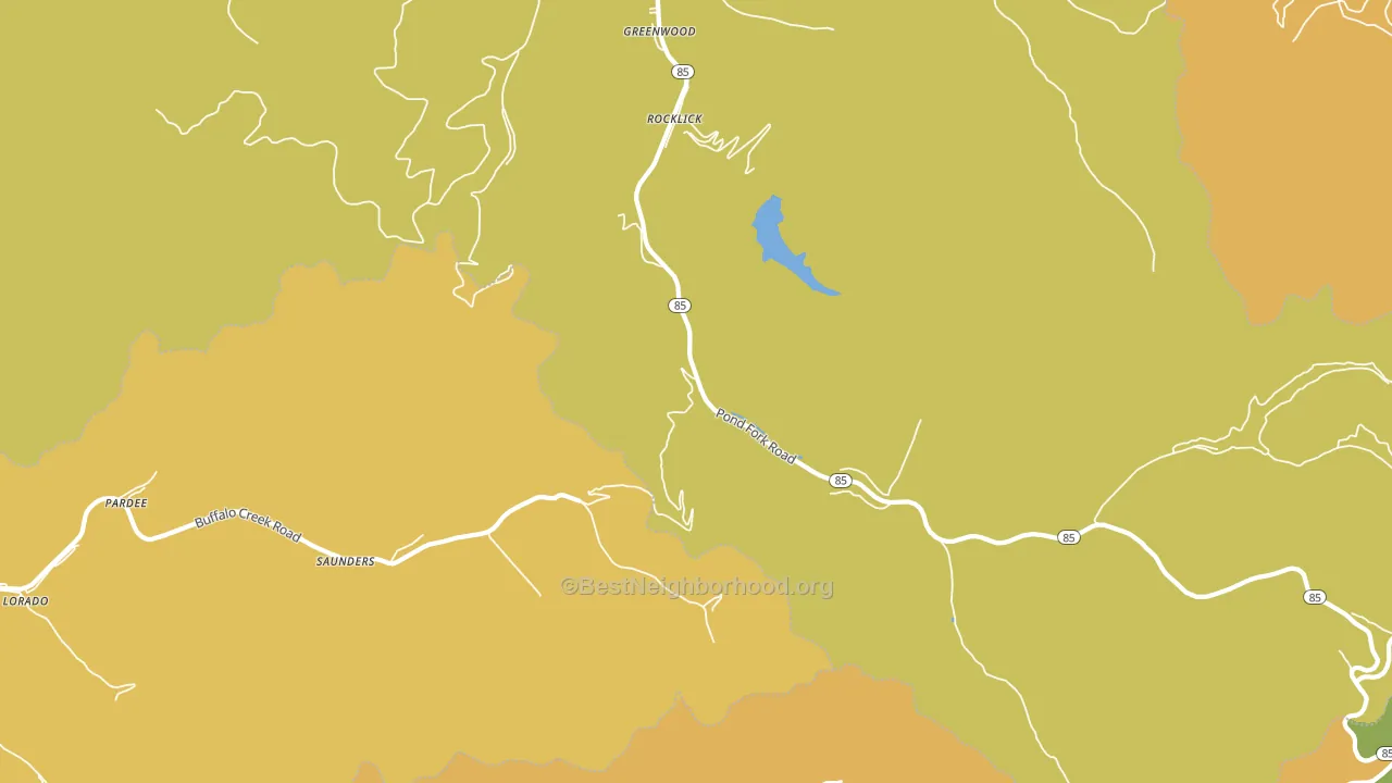 Saunders, WV block-group voter-turnout map