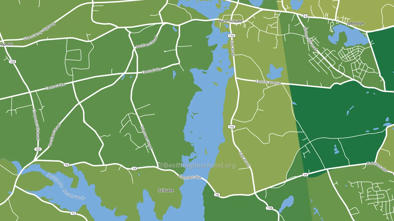 Saundersville, RI block-group voter-turnout map
