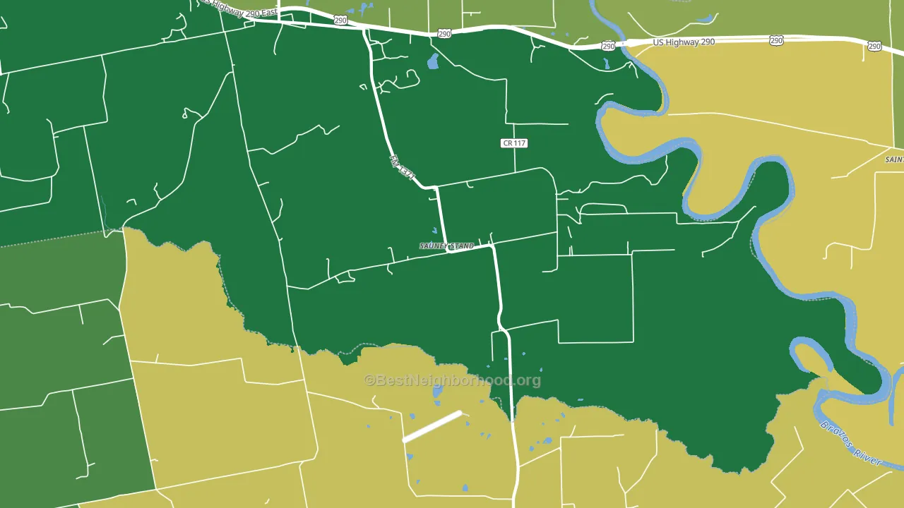 Sauney Stand, TX block-group voter-turnout map