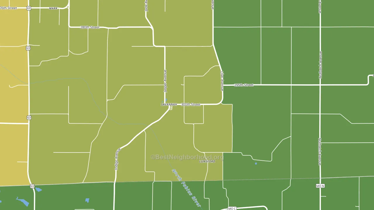 Savannah, IA block-group voter-turnout map