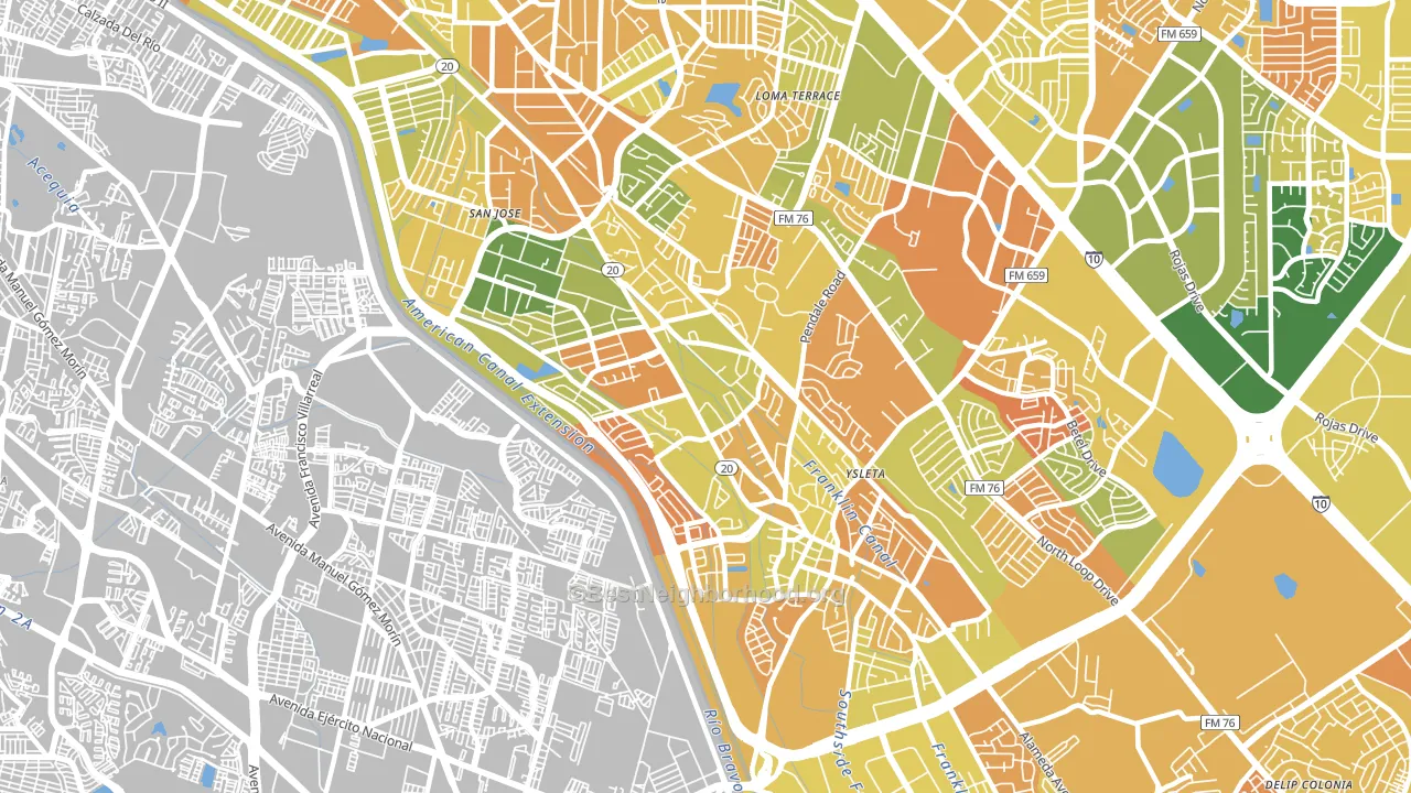 Save The Valley 21, El Paso, TX block-group voter-turnout map