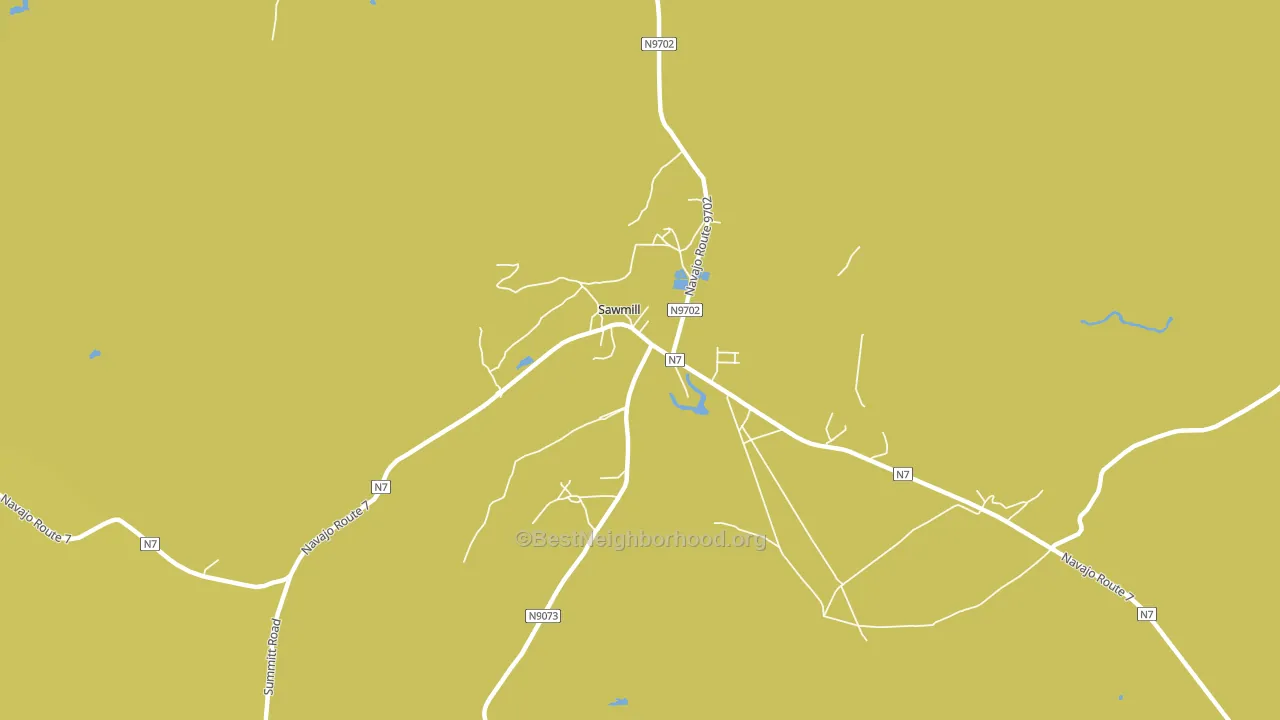 Sawmill, AZ block-group voter-turnout map