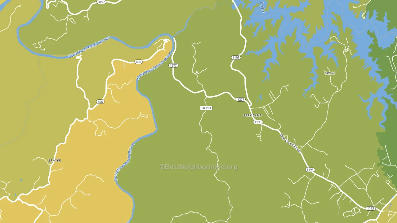 Sawyer, KY block-group voter-turnout map