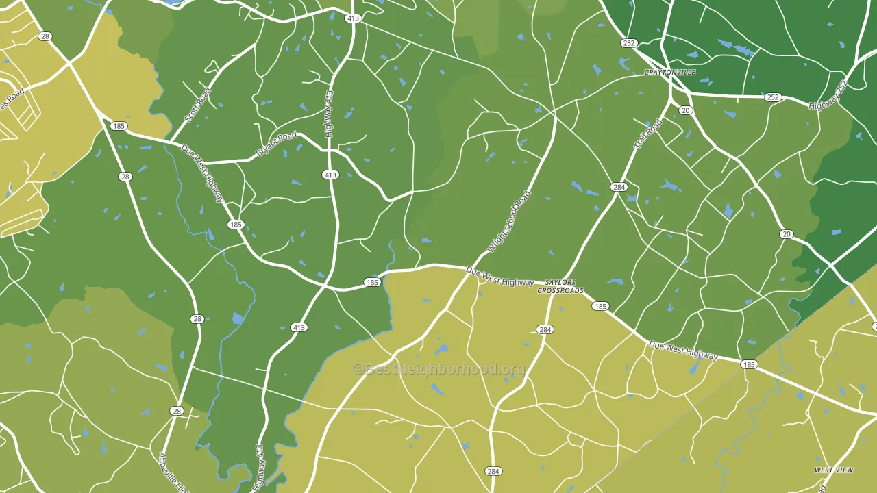 Saylors Crossroads, SC block-group voter-turnout map