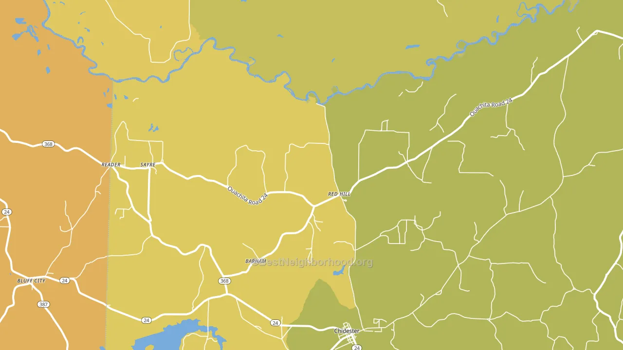 Sayre, AR block-group voter-turnout map