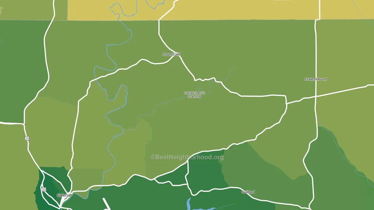 Scales Mound, IL block-group voter-turnout map