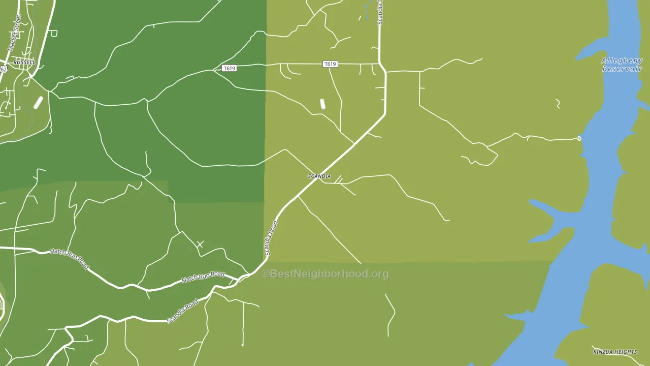 Scandia, PA block-group voter-turnout map